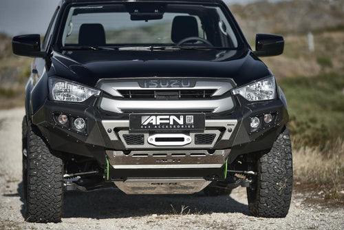 Loopless Bullbar (Front Bumper) Isuzu D-Max 3rd generation 2020-2024 complete with winch mount and fog light inserts -OEM indicators
