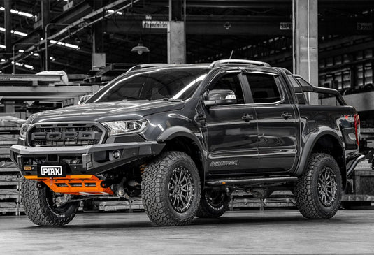PIAK Elite Non Loop Winch Bar Ford Ranger & Everest 2015-2022 (Black & Orange)