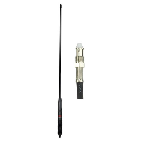 GME 1100mm Fibreglass Radome Antenna, AS003B Spring (6.6dBi Gain) - Black