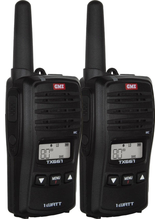 GME 1 Watt UHF CB Handheld Radio - Twin Pack