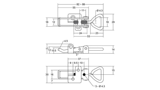 Fastener Catch Plate Ss Suit 701 Series McNaughtans Australia