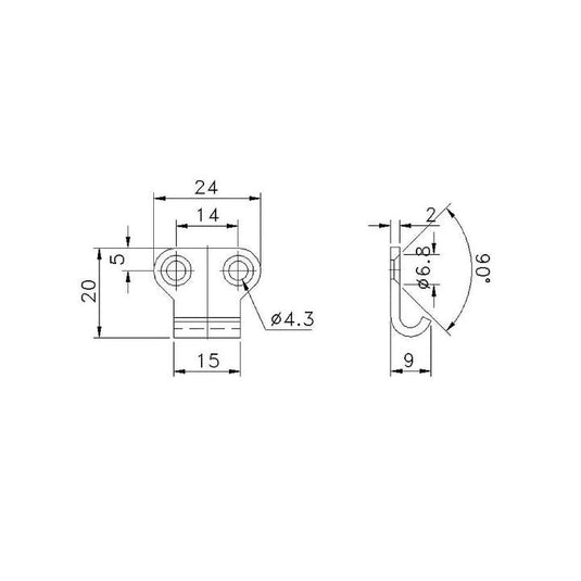 Fastener Catch Plate Ss Suit 701 Series McNaughtans Australia