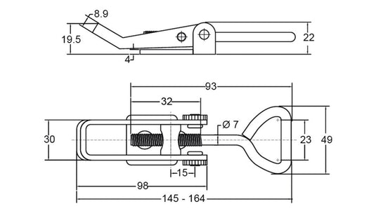 Fastener Catch Plate Ss Suit 701 Series McNaughtans Australia