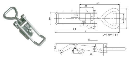 Fastener Catch Plate Ss Suit 701 Series McNaughtans Australia