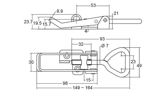 Fastener Catch Plate Ss Suit 701 Series McNaughtans Australia