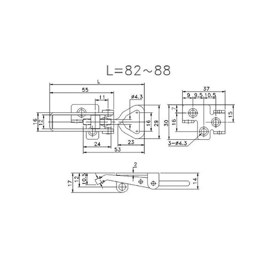 Fastener Catch Plate Ss Suit 701 Series McNaughtans Australia