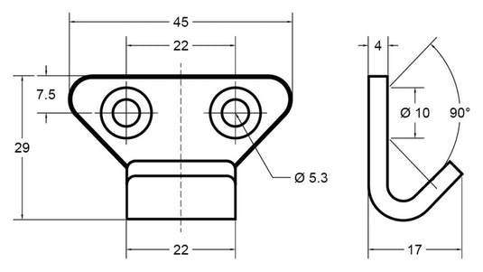 Fastener Catch Plate Ss Suit 701 Series McNaughtans Australia