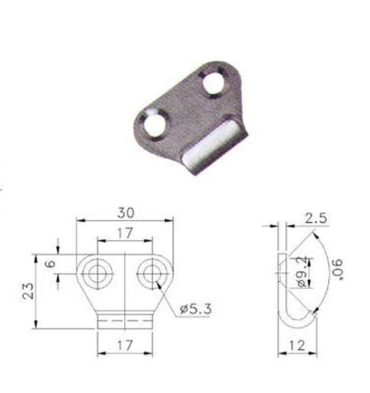 Fastener Catch Plate Ss Suit 701 Series McNaughtans Australia