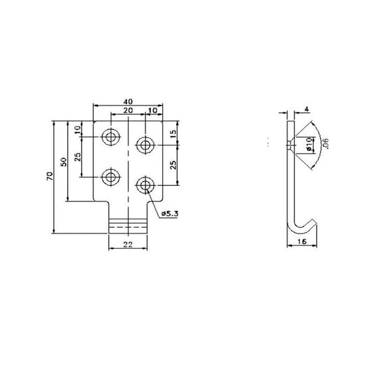 Fastener Catch Plate Ss Suit 701 Series McNaughtans Australia