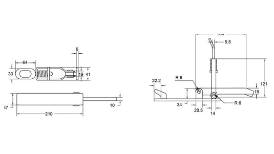 Fastener Large Spring Loaded Zinc Plated McNaughtans Australia