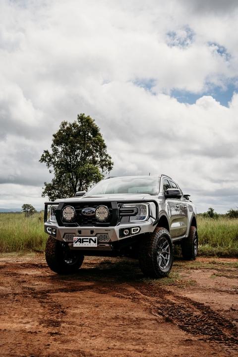 Full Bull Bar Ford Next Gen Ranger complete with Fog Light Inserts and Winch Mount AFN