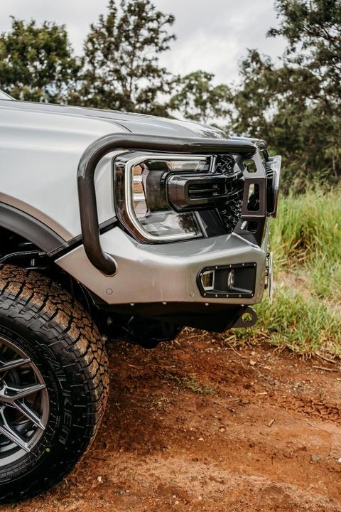 Full Bull Bar Ford Next Gen Ranger complete with Fog Light Inserts and Winch Mount AFN