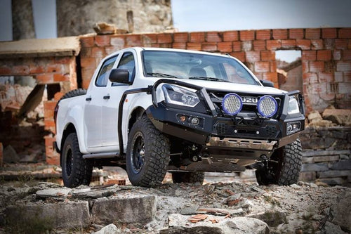 Full Bull Bar Isuzu D - Max 2nd generation 2017 - 2020 complete with winch mount and fog light inserts AFN
