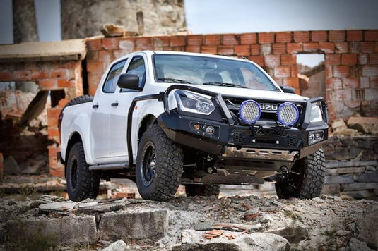 Full Bull Bar Isuzu D - Max 2nd generation 2017 - 2020 complete with winch mount and fog light inserts AFN
