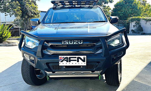 Full Bull Bar Isuzu D - Max from 2024 onwards complete with winch mount and foglight inserts - OEM indicators AFN