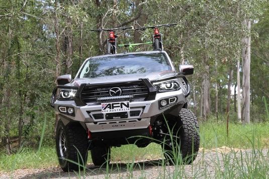 Full Bull Bar Mazda BT 50 2021 - 2024complete with Fog Light inserts and winch mount. AFN