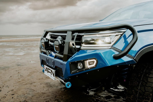 Full Bull Bar VW Amarok 2023 onwards complete with winch mount and Fog Light Inserts AFN