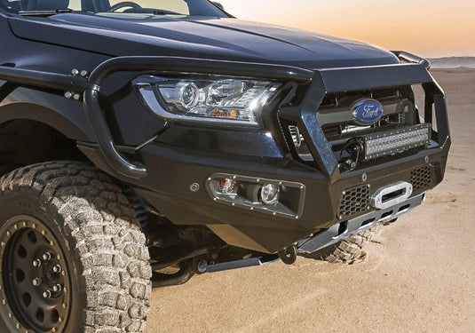 Full bullbar Ford Ranger PX2 & Non Tech Pack MKIII with fog/indicator inserts and winch mount AFN