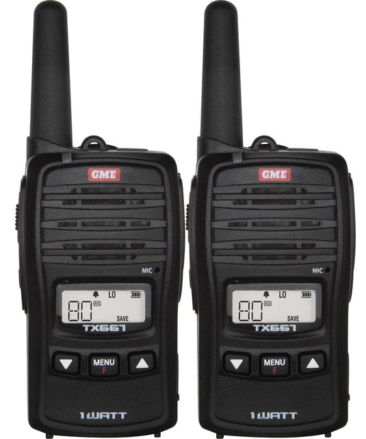 GME 1 Watt UHF CB Handheld Radio - Twin Pack GME