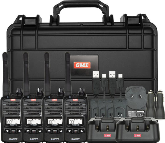 GME 2 Watt UHF CB Handheld Radio - Quad Pack GME