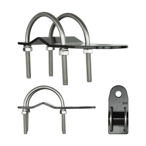 GME 3mm Bull Bar Bracket with U Bolts - Black GME