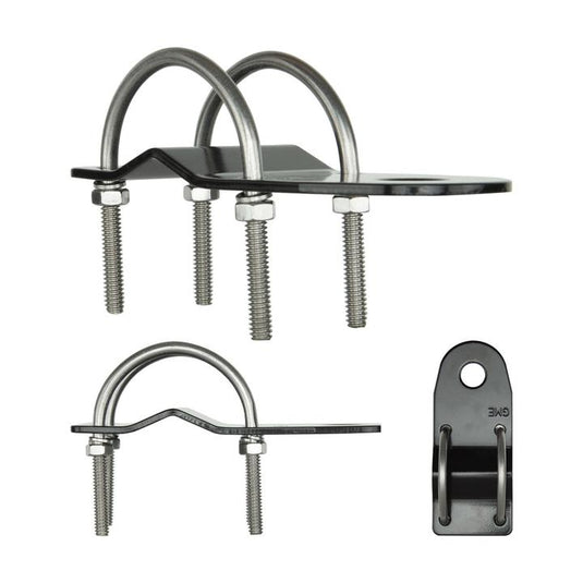 GME 3mm Bull Bar Bracket with U Bolts - Black GME