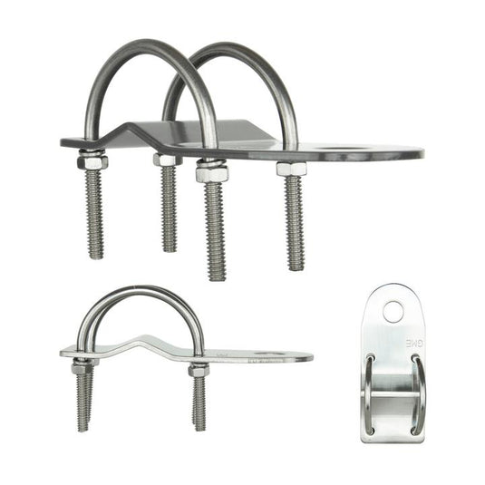 GME 3mm Bull Bar Bracket with U Bolts - Stainless Steel GME