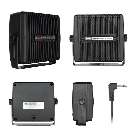 GME 4 Ohm Extension Speaker with Lead & Plug - Black GME