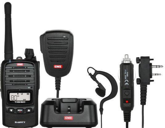 GME 5 Watt DIN Mount UHF CB Radio with Wireless PTT & ScanSuiteP GME
