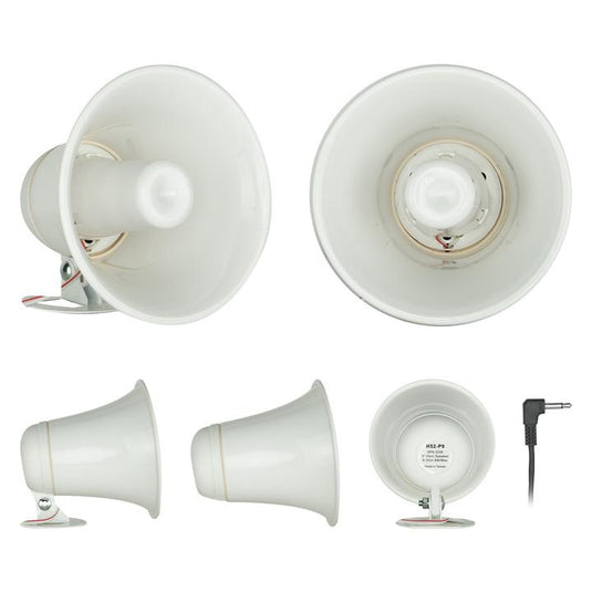 GME 5 Watt P.A. Horn with Lead & Plug - White GME