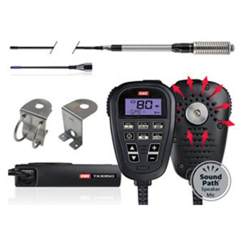 GME 5 Watt Super Compact UHF CB Radio - Value Pack GME