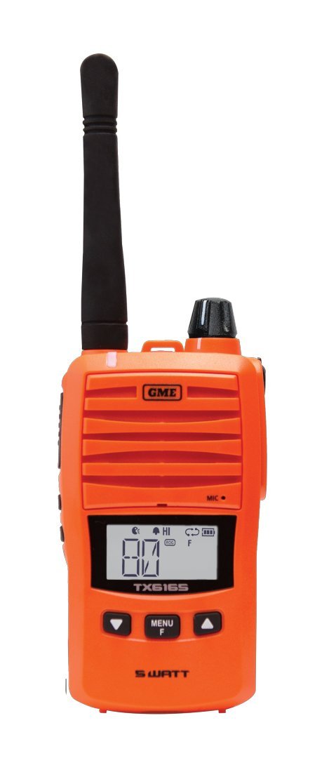 GME 5/1 Watt IP67 UHF CB Handheld Radio - Blaze Orange GME