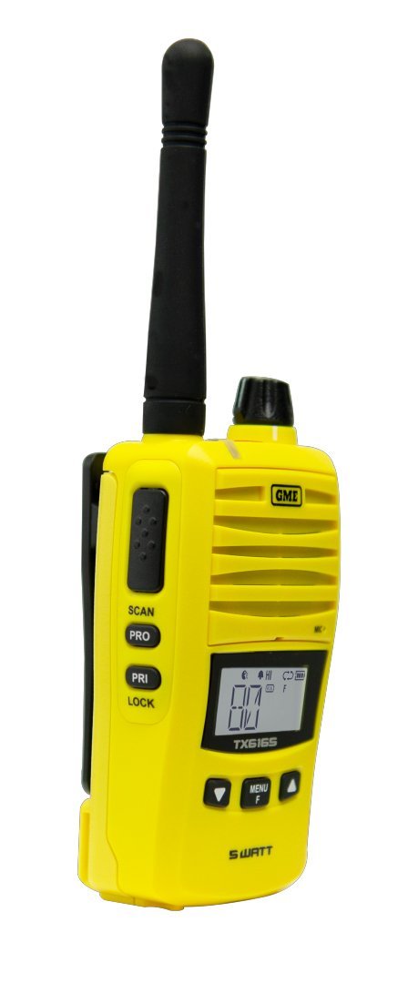 GME 5/1 Watt IP67 UHF CB Handheld Radio - Yellow GME