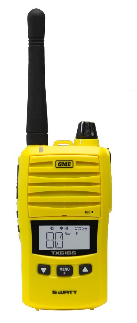 GME 5/1 Watt IP67 UHF CB Handheld Radio - Yellow GME