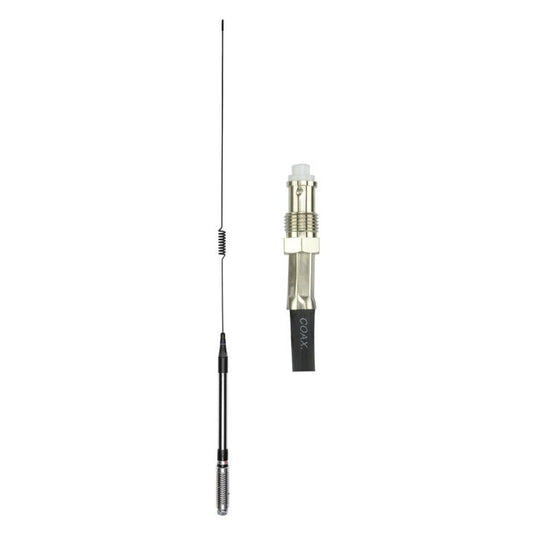 GME 860mm Elevated Feed Base AS001 Spring & Black Whip (6.6dBi Gain) GME