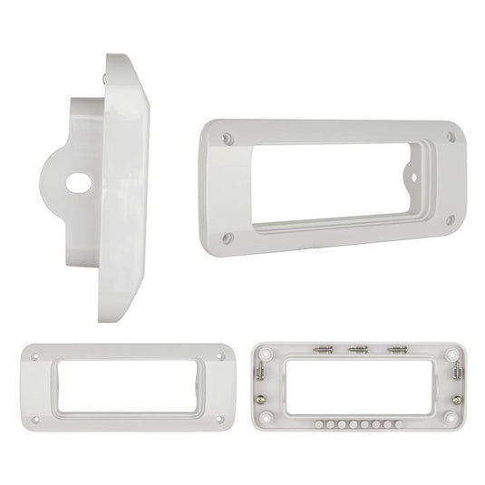 GME Large Flush Mount Bracket - Suit GX400W/GX700W - White GME