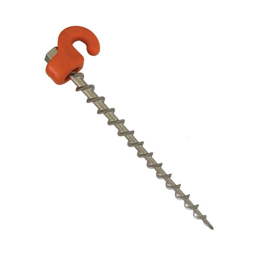 Ground Dog Screw in Peg with Hook Collar 250mm - Sold Each Ground Dogs
