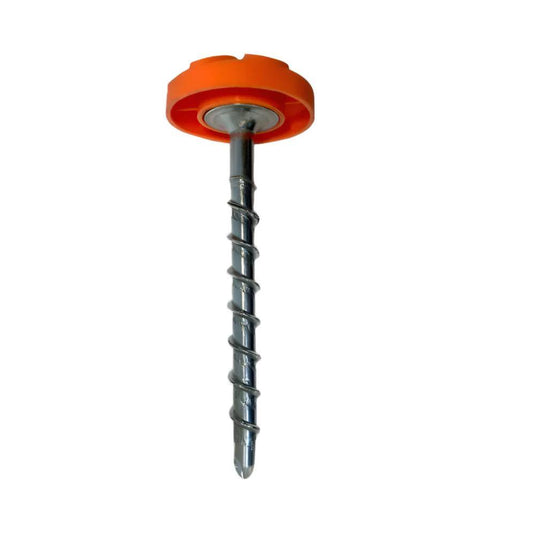 Ground Puppy® Screw - In Mat Pegs with Safety Cap 120mm | Caravan Mat & Groundsheet Pegs - Sold Each Ground Dogs