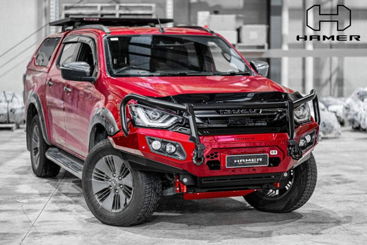 HAMER ISUZU D - MAX 2021 - Present BULL BAR Prime Series Plus (Incl. Rated Recovery Points) NEW FACE Hamer
