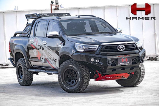 HAMER TOYOTA HILUX REVO 2020-2023 BULL BAR King Series (Incl. Rated Recovery Points) FENDER MODEL Hamer