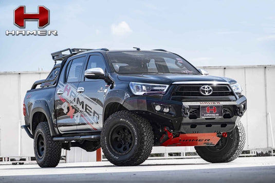 HAMER TOYOTA HILUX REVO 2020-2023 BULL BAR King Series (Incl. Rated Recovery Points) FENDER MODEL Hamer