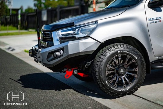 HAMER TOYOTA HILUX REVO 2020 - 2023 BULL BAR King Series (Incl. Rated Recovery Points) NO FENDER MODEL Hamer