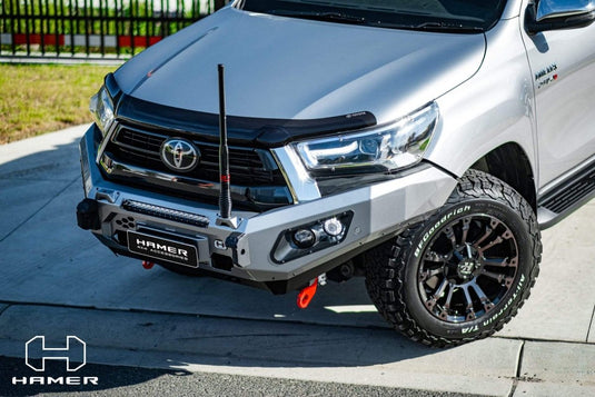 HAMER TOYOTA HILUX REVO 2020 - 2023 BULL BAR King Series (Incl. Rated Recovery Points) NO FENDER MODEL Hamer
