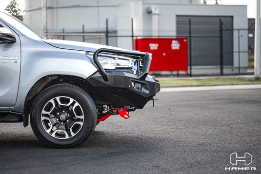 HAMER TOYOTA HILUX REVO 2020 - Present BULL BAR King Series Plus (Incl. Rated Recovery Points) NO FENDER MODEL Hamer
