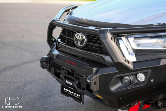HAMER TOYOTA HILUX REVO 2020-Present BULL BAR King Series Plus (Incl. Rated Recovery Points) NO FENDER MODEL Hamer