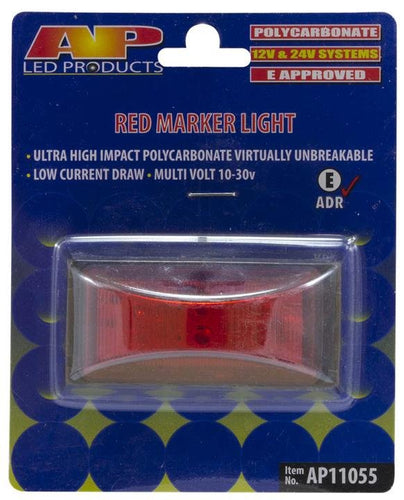 Led Front End Outline Marker Red Blk Blister AP LED