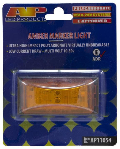 Led Front End Outline MarkerAmber Black Blister AP LED