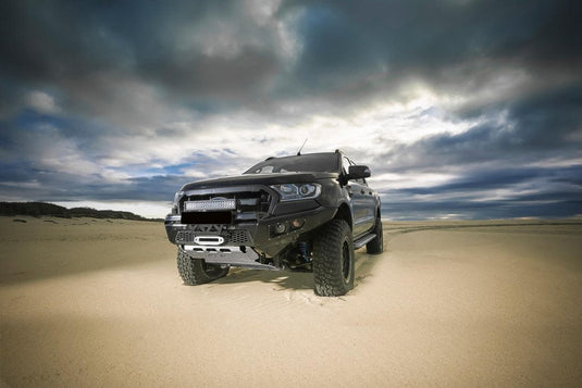 Loopless bar Ford Ranger PX2 & Non Tech Pack MKIII with fog/indicator inserts and winch mount AFN