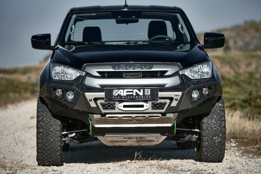 Loopless Bullbar (Front Bumper) Isuzu D - Max 3rd generation 2020 - 2024 complete with winch mount and fog light inserts - OEM indicators AFN