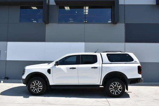 MT2 Fiberglass Canopy Ford Ranger 2012 - 2022 With Lift Up Windows - Aluminium Piranha Off Road